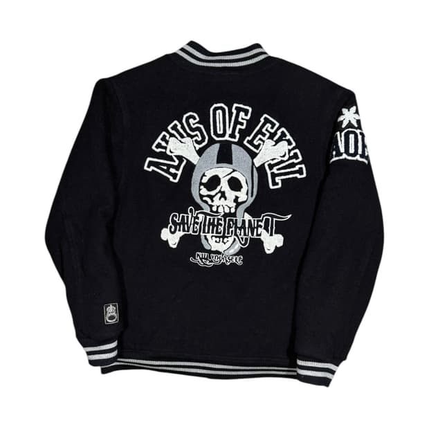 Axis of evil made in hell 빈티지 바시티 자켓