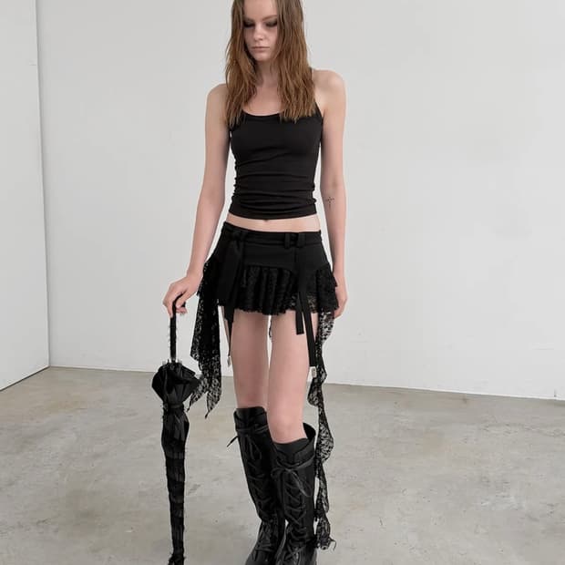 오도어 Shaped vail skirt - Black