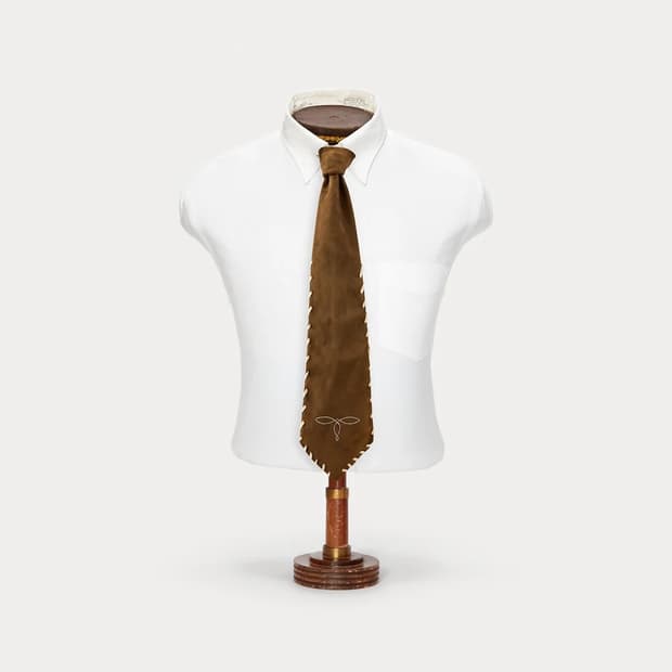 RRL 양가죽 스웨이드 웨스턴 타이