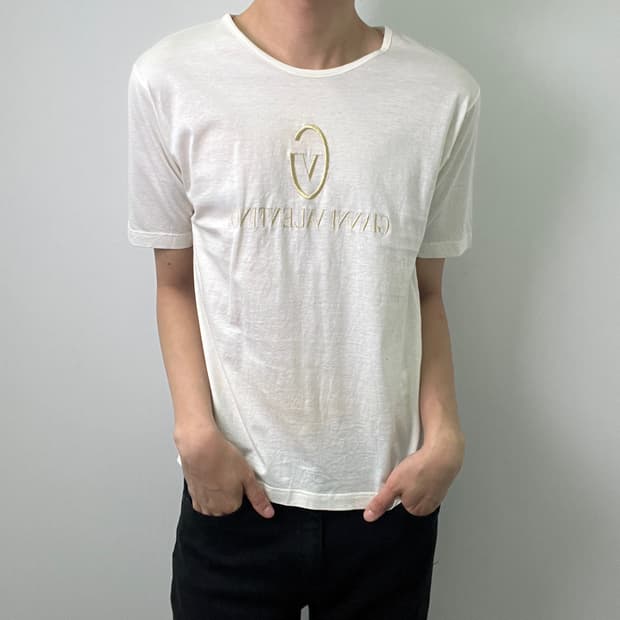 Valentino 지아니 발렌티노 빈티지 화이트 반팔 티셔츠 M