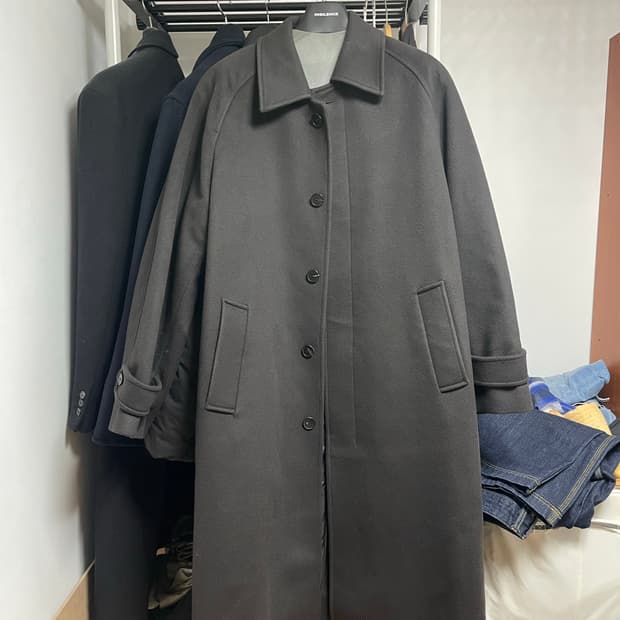 인사일런스 마펠 캐시미어 발마칸코트 머드그레이(L)