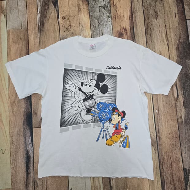 Vintage 90s 캘리포니아 디렉터미키 티셔츠