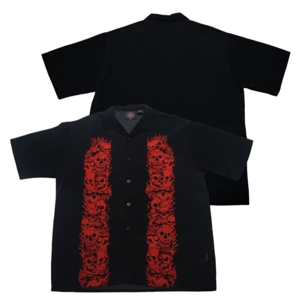 (2XL) 드래곤플라이 스컬셔츠 락티셔츠 할리데이비슨 빈티지셔츠 스컬티