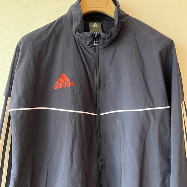 아디다스 남성 네이비 삼선바람막이자켓 매쉬바람막이점퍼 