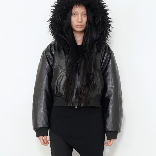 보헤미안서울 가죽 점퍼 블랙