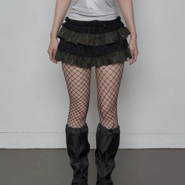 TUTU MIX SKIRT PANTS / CAMO