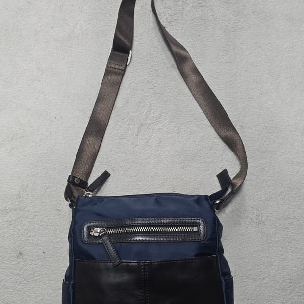 Y'saccs by Yohji Yamamoto 가죽 콤비 크로스백