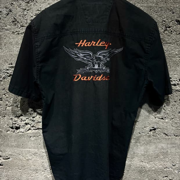 Harley-Davidson 자수 반팔 셔츠