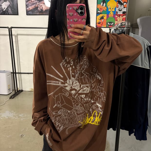 일제 메탈다운 그런지 롱슬리브