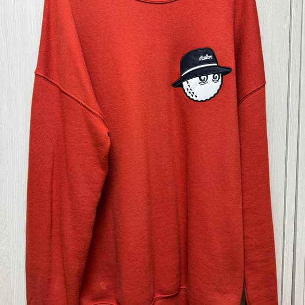 말본 기모 맨투맨 레드