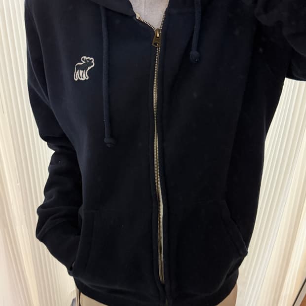 아베크롬비 네이비 후드집업 L