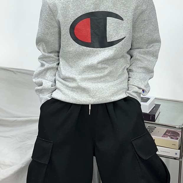 챔피온 빅로고 어센틱 맨투맨 M