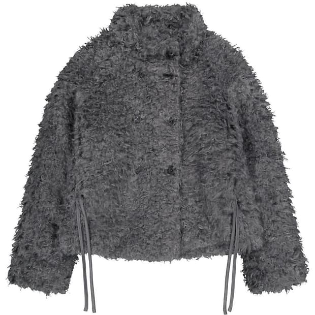 코이세이오 헤어리 퍼자켓 다크그레이