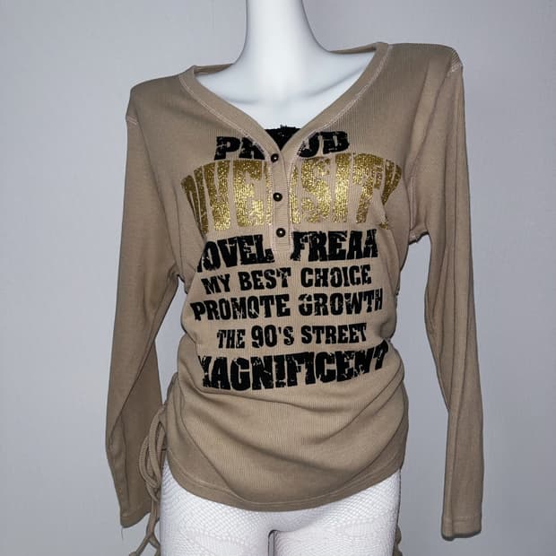 00‘s 글리터 그래픽 롱슬리브