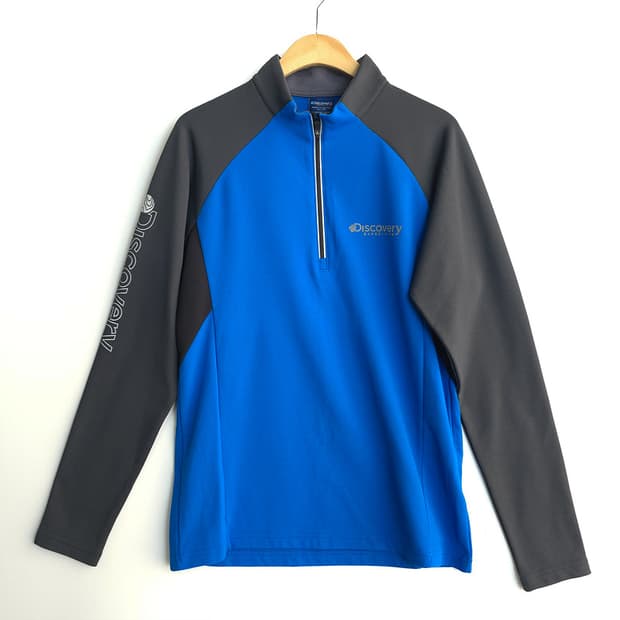 디스커버리 익스페디션 배색 하프집업 티셔츠 L