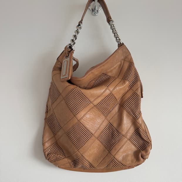 Pre owned 패치워크 레더 숄더백