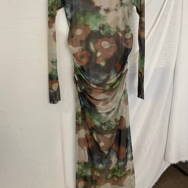 ZARA 망사 프린트 롱원피스