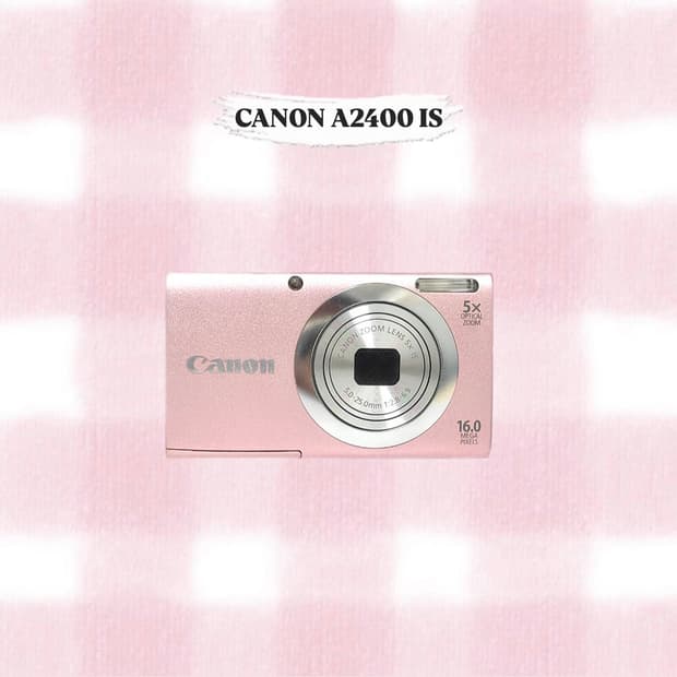 캐논 파워샷 A2400 IS 베이비핑크 빈티지디카