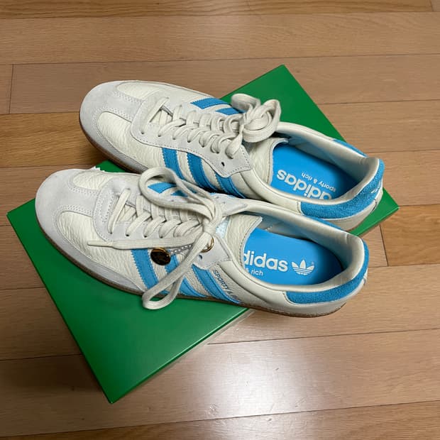 아디다스 x 스포티앤리치 삼바 크림 블루