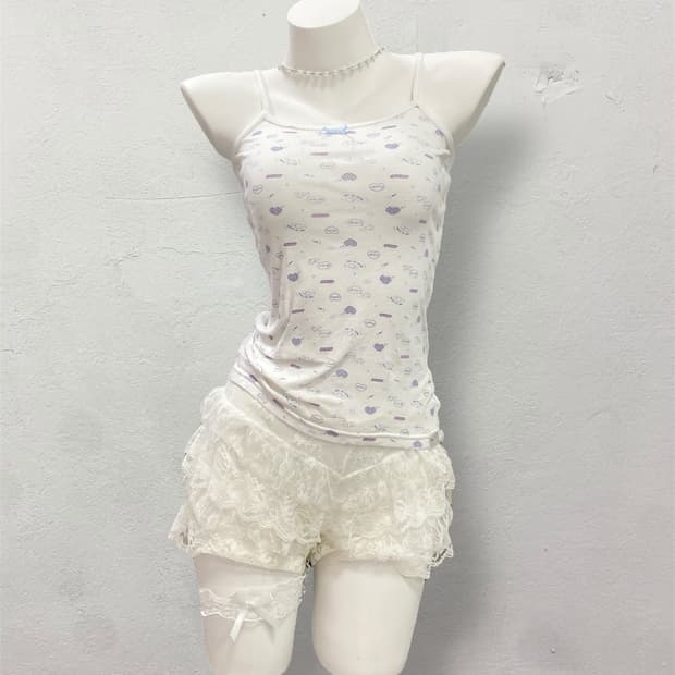 jojifuku Cute Ribbon Sleeveless 
