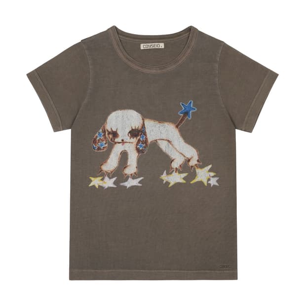 VINTAGE PUPPY T-SHIRT ASH BROWN