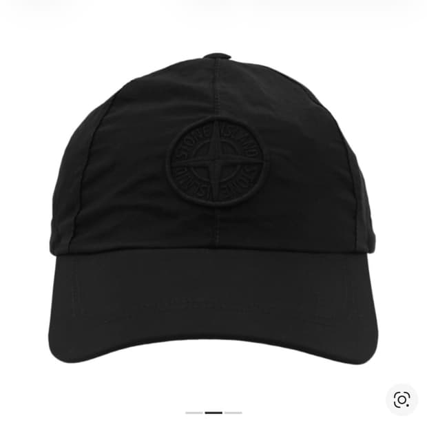 스톤아일랜드 블랙 나일론 메탈 볼캡 M