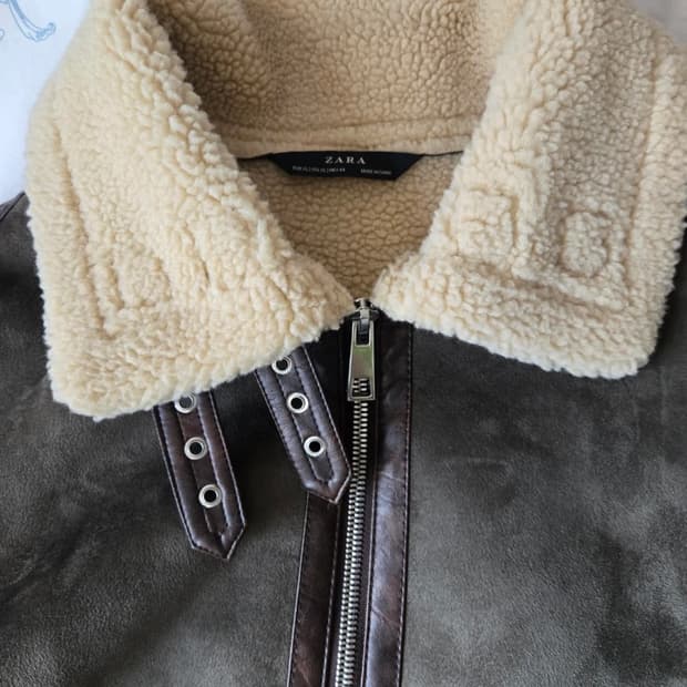 ZARA 무스탕 자켓 XL(44)