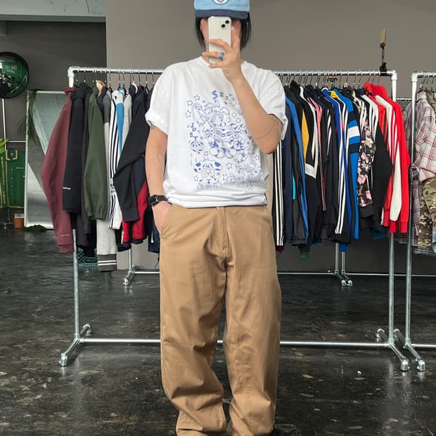 아조바이아조 프린팅 코튼 팬츠