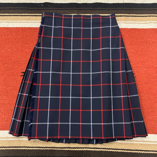 버버리 버클 플리츠 랩스커트