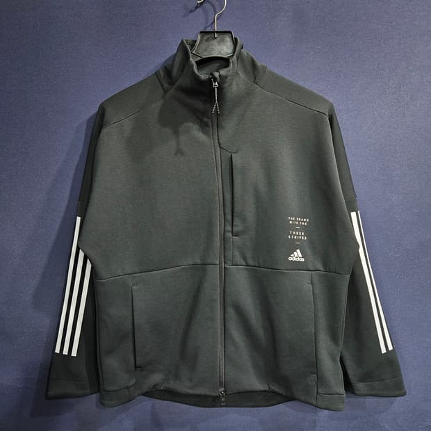 아디다스 삼선 블랙차콜 남성 105 져지 집업자켓 