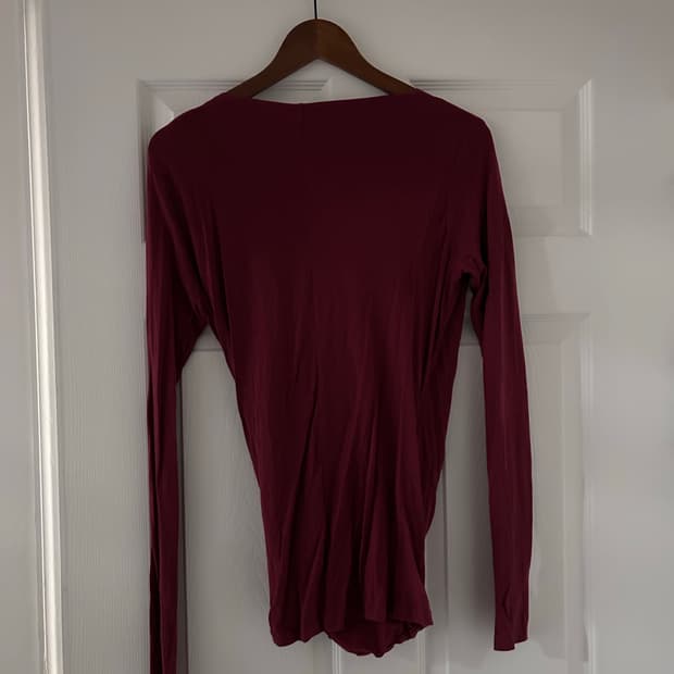 Ralph lauren 버건디 랩 긴팔 티셔츠 M size