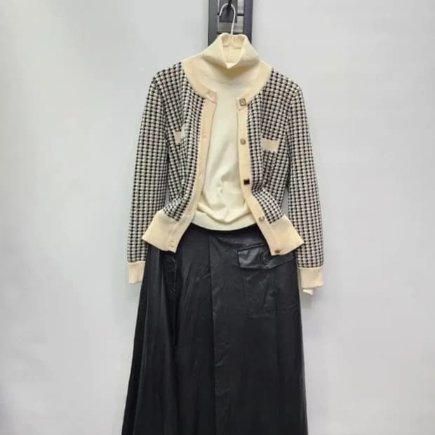 딘트 랩 합성가죽 치마55