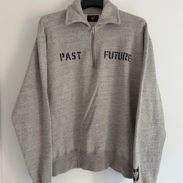 [XL] 휴먼메이드 하프집 스웻 셔츠 그레이