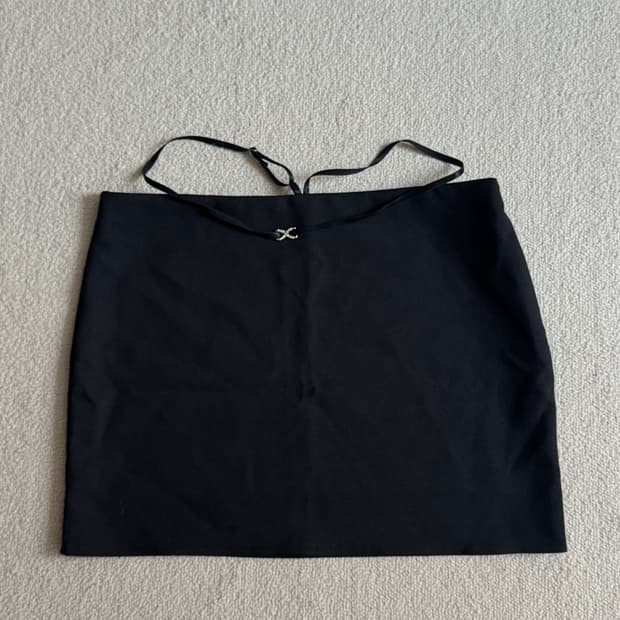 바디수트 허리 스트랩 로우웨이스트 베이직 스커트 새상품 M