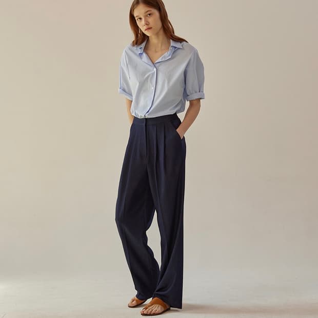 망고매니플리즈 카운티 와이드 슬랙스 롱m , 스카이블루 셔츠 일괄판매