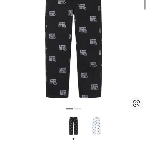 [34]슈프림 안티히어로 워크 팬츠 블랙 - 22SS