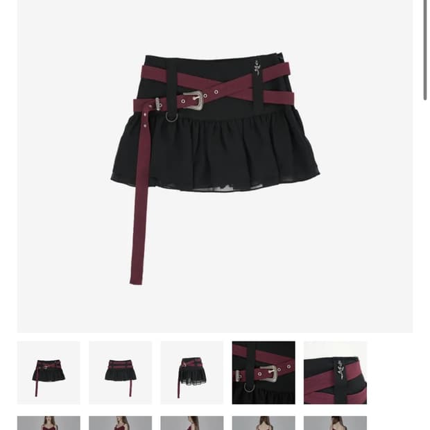 elfelfelf WESTERN SKIRT [WINE]