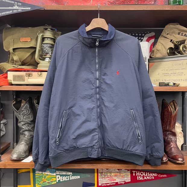 90s 폴로 랄프로렌 폴리쉘 블루종 자켓 컨트리