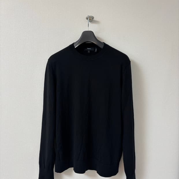 [M] Theory 띠어리 리갈 울 크루넥 스웨터 블랙