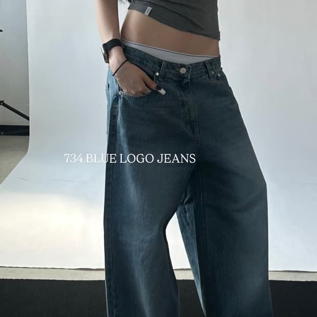 킴서울 킴스 734 BLUE LOGO JEANS M