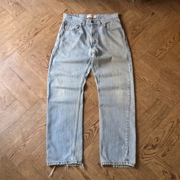 [31]00's 리바이스 USA 505 빈티지 워싱 라이트블루 데님 팬츠