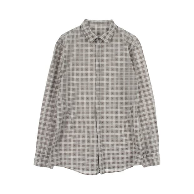 보테가 베네타 (MEN - M) 코튼 자가드 패턴 셔츠