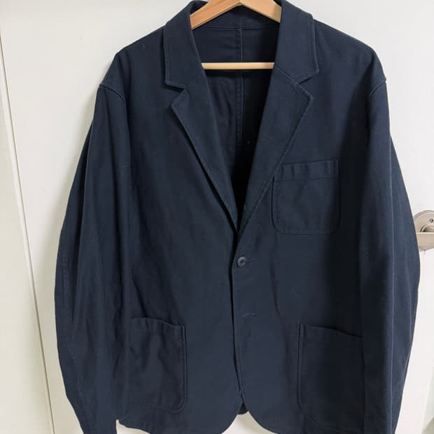 무신사스탠다드 백사틴 셋업 네이비