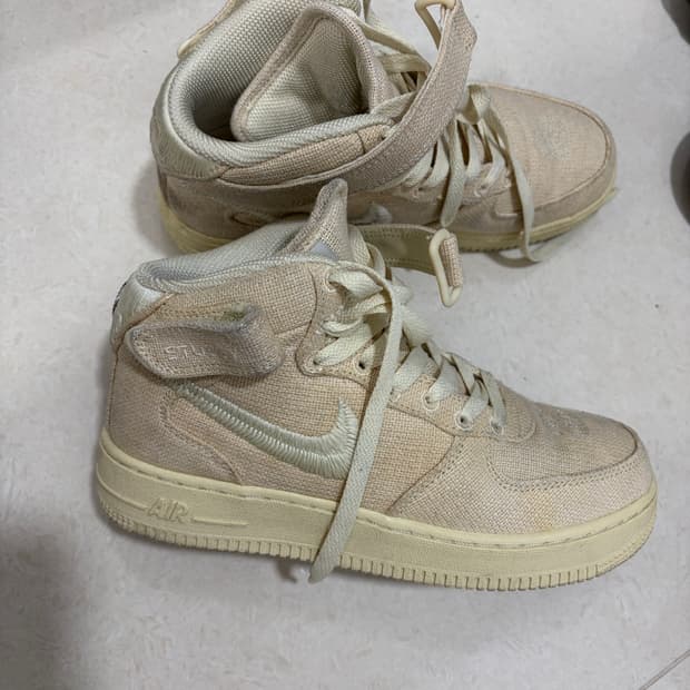 나이키 x 스투시 에어포스 1 '07 미드 SP 파슬 235mm