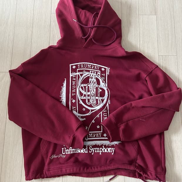 애프터프레이 버건디 후디