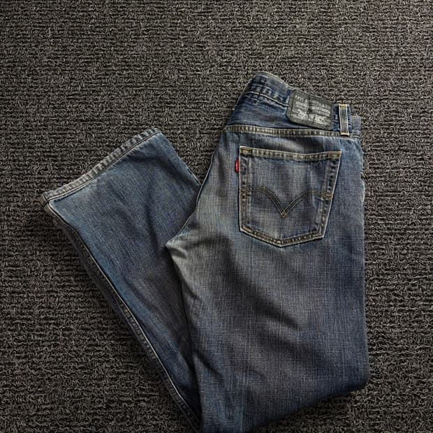 리바이스 527 로우 부츠컷 워싱 데님 팬츠 1448