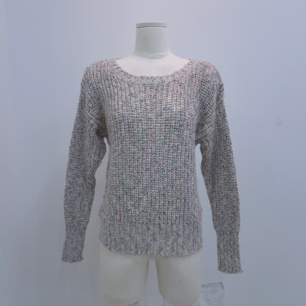 일본제 멀티컬러 울혼방 니트 스웨터