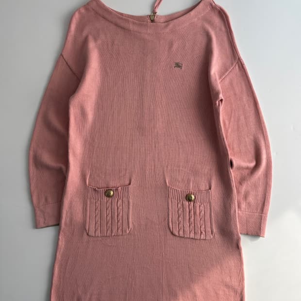 Burberry 버버리 블루라벨 핑크 울 원피스