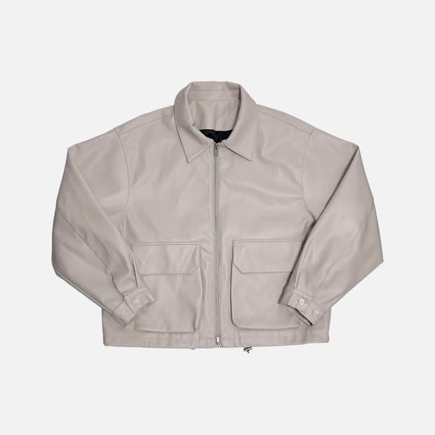 아이러니포르노 투웨이 카라넥 비건레더 자켓