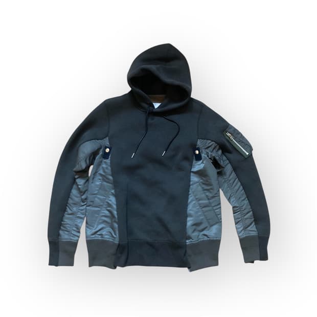 사카이 MA1 스웻 후드 그레이